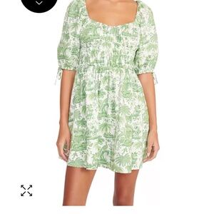 Green Patterned Women's Dress STAUD
